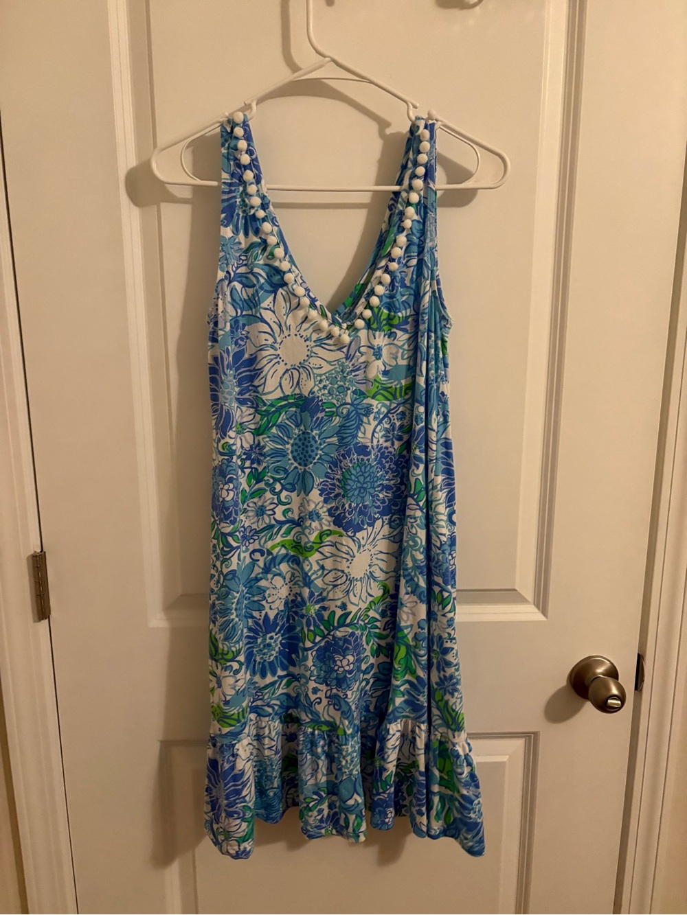 Lilly Pulitzer Blue Green Floral Sleeveless Sundress